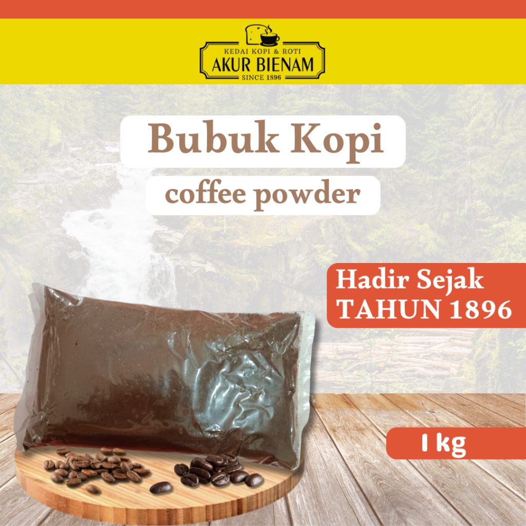 

Kopi Bubuk Akur Bienam Arabica Sumatera Utara Homemade Traditional Asli Tanpa Campuran Premium 100%
