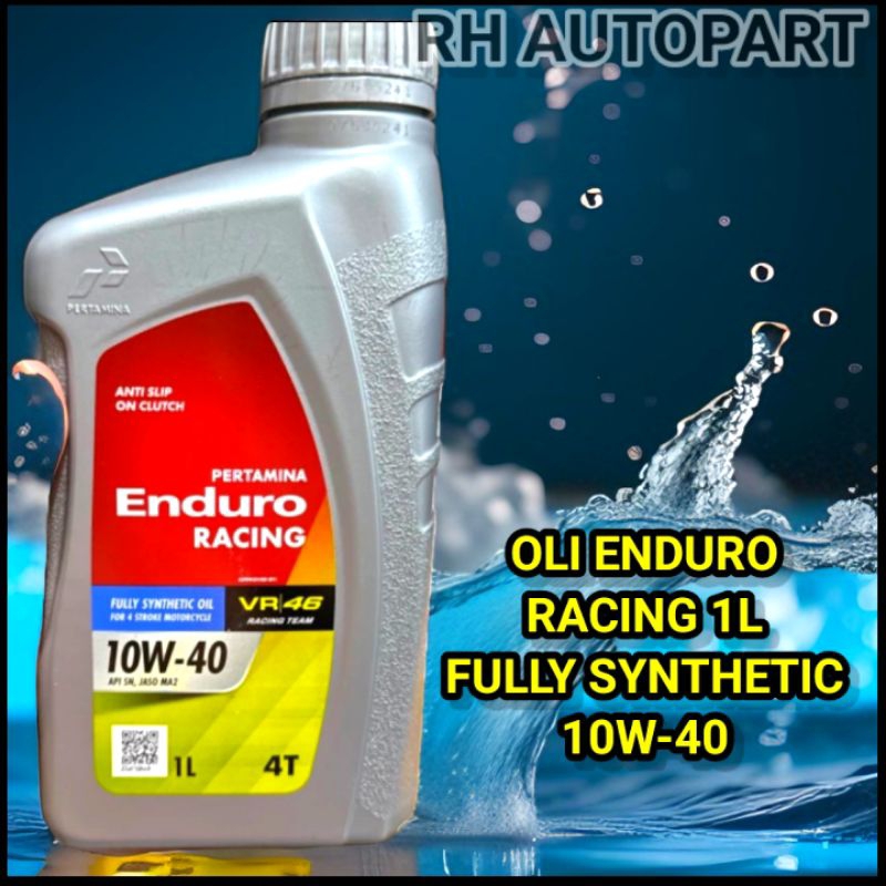 OLI ENDURO RACING 1L PERTAMINA OLI ENDURO RACING FULLY SYNTHETIC VR-46 10W-40 OLI ENDURO 4T 20W-50