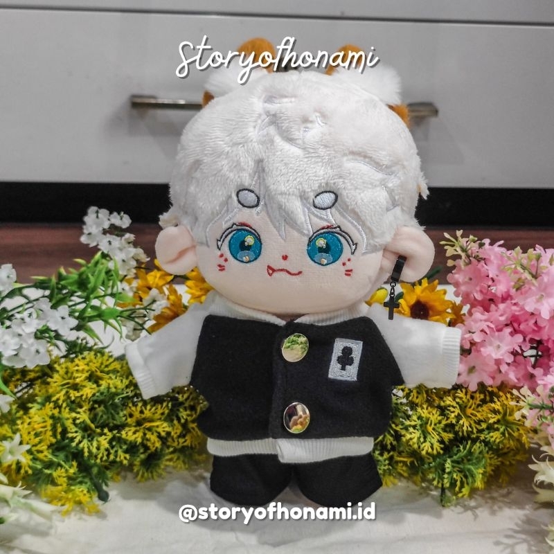 HARUTO SET - BAJU DOLL 20 CM SET ATASAN JAKET CELANA ANTING CASUAL KPOP COTTON