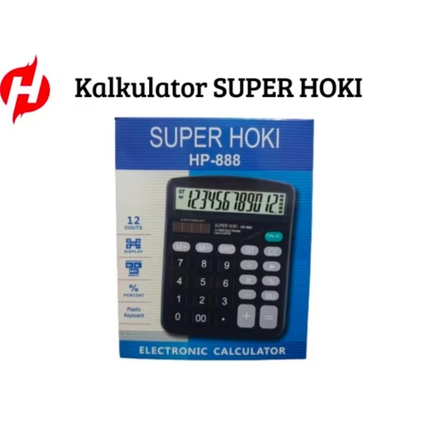 

KALKULATOR BESAR 12 DIGIT SUPER HOKI HP-888 DIGITAL