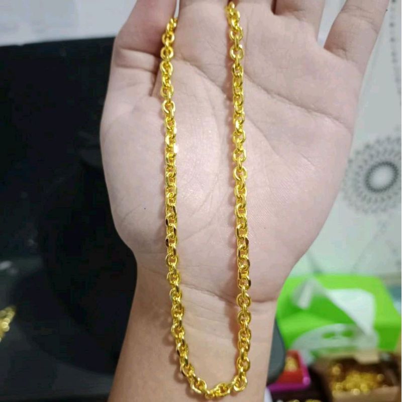 Kalung Rantai Medan Harian Warna Gold Bahan Premium Anti Karat Anti gatal