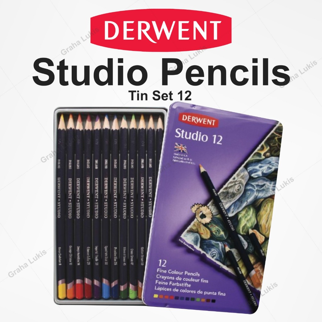 

Derwent Studio Pencils Colour set 12 - Pensil Warna