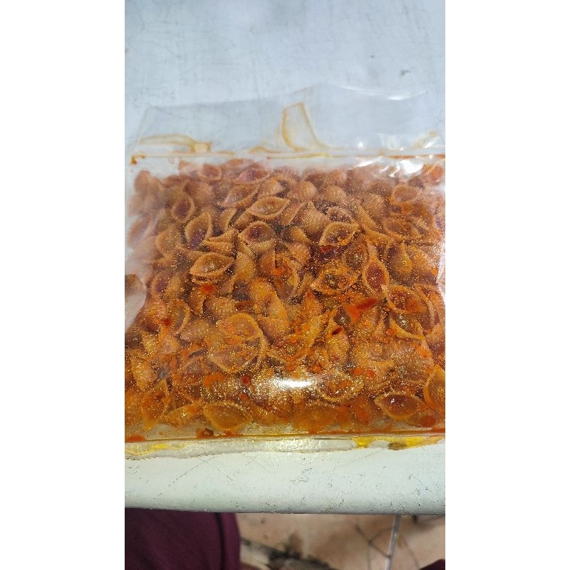 

makaroni kerang/makanan ringan/pedas/ORI/macaroni/cemilan pedas