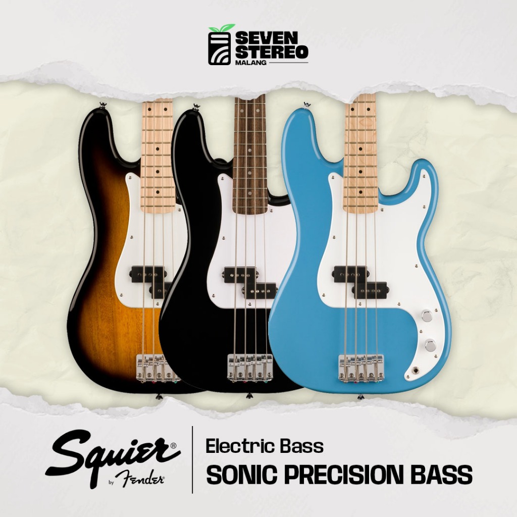 Squier Sonic Series Precision Bass - Bass Elektrik Gitar Guitar Electric Squier by Fender