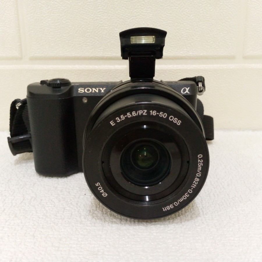 Sony a5100 lensa 16-50mm kamera mirolles second hitam