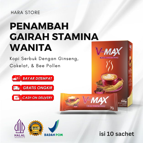 

V-MAX KOPI STAMINA WANITA PENAMBAH GAIRAH SAAT BERCINTA AMAN BPOM PRIVASI AMAN