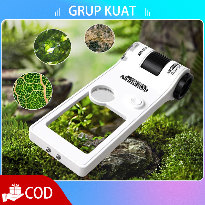 

Untuk Edukasi Anak Microscope Led Uv Mobile Phone Camera Microscope Mini Portable Kaca Pembesar Genggam