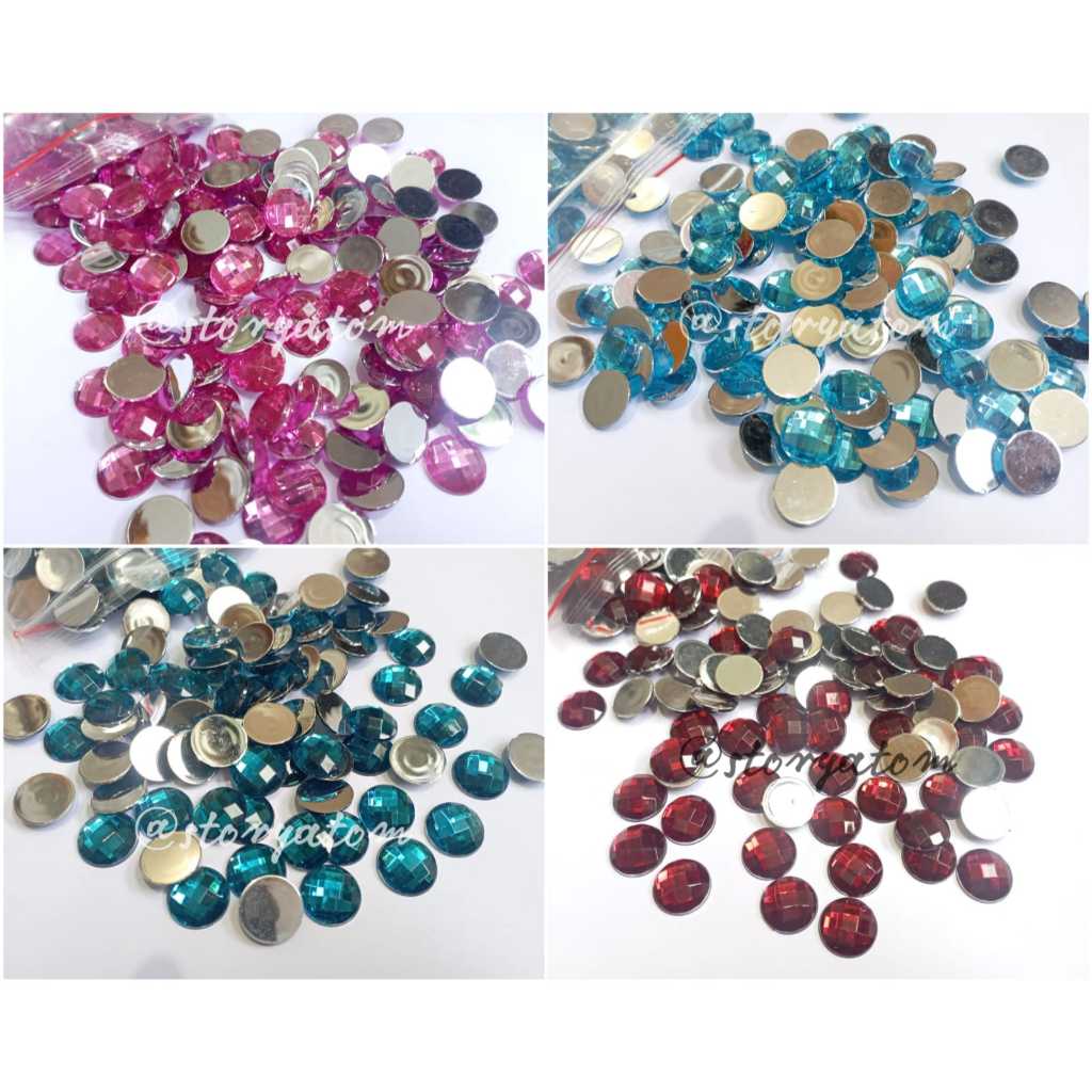 1 LUSIN - 14mm | PAYET KRISTAL/ DIAMOND TEMPEL/MATA SEMBUR /MATA TEMPEL