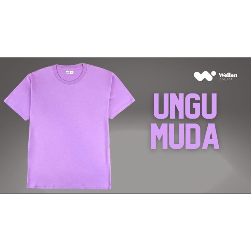Kaos pria dewasa cotton combad warna ungu muda