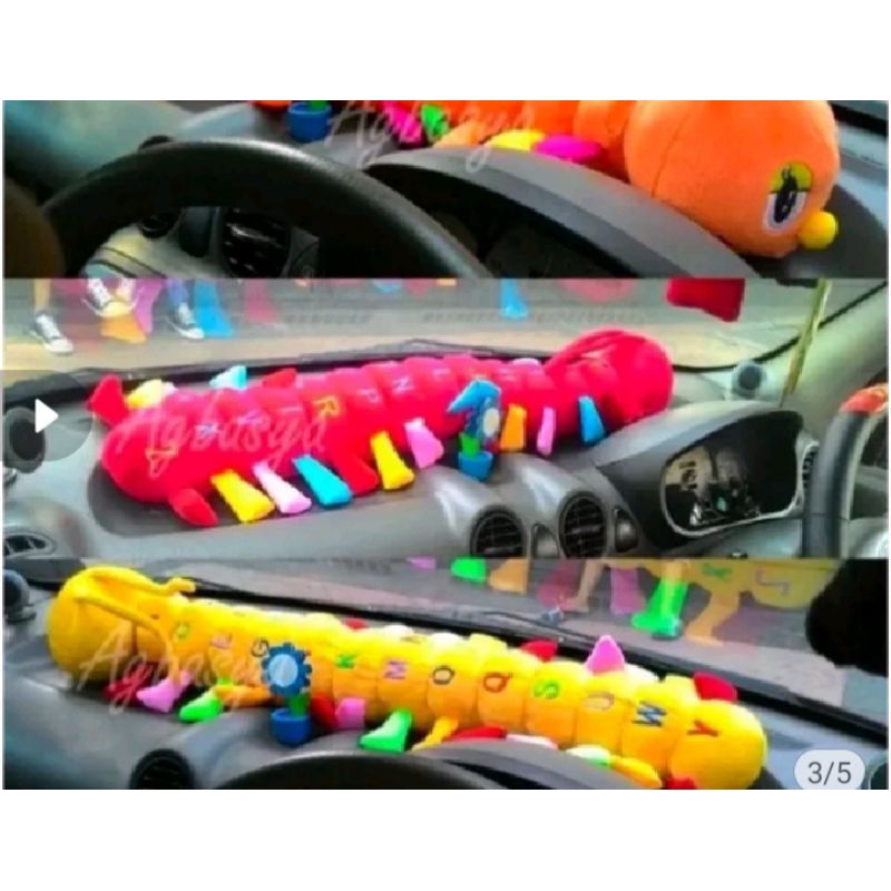 boneka ulat Ulil hiasan mobil