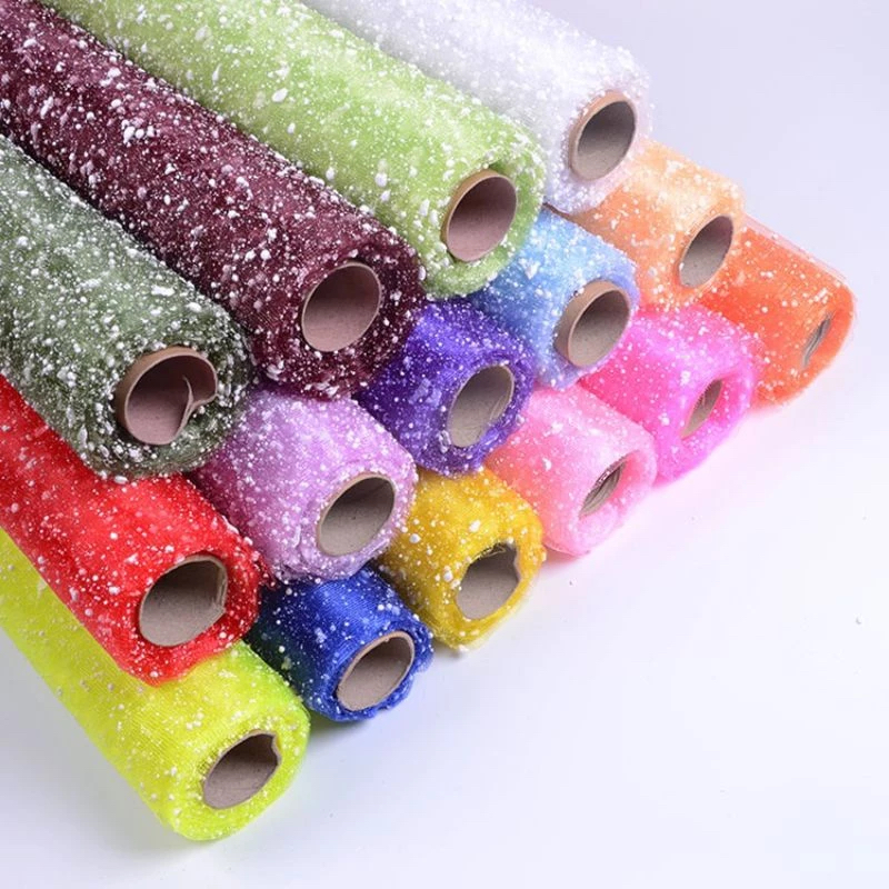 

50cm x 50cm Kain Salju Mesh Tile Snowy Flowers Wrapping Polynet Snowflake