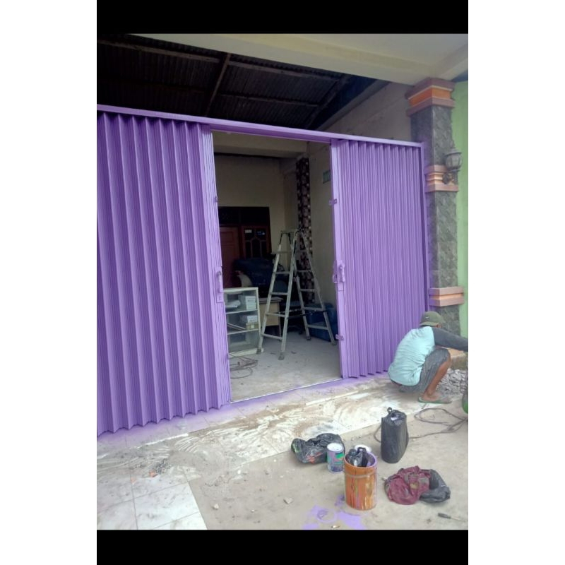 rolling door galvalum folding gate besi