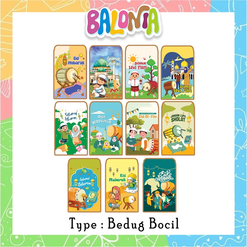 

(1Pak isi 10pcs) Amplop Lebaran Anak Uk M sedang, amplop idul fitri, angpao lebaran, amplop medium, amplop lebaran lucu