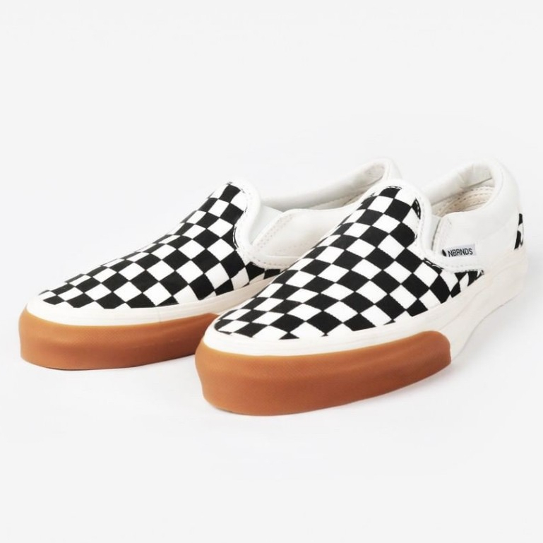 SEPATU SELOP NOBRANDS SLIP ON CATUR/CHECKERBOARD UNISEX ORIGINAL BNIB SEPATU KASUAL PRIA DAN WANITA 