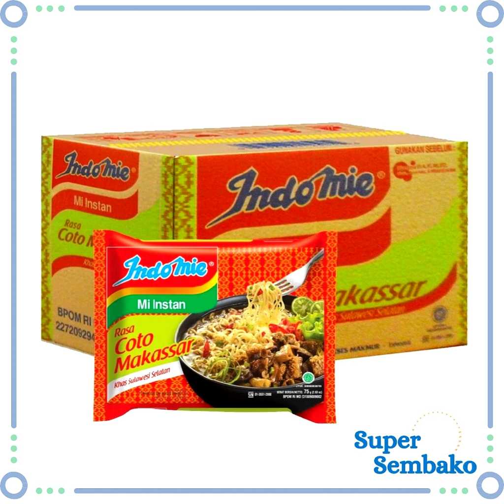 

INDOMIE COTO MAKASSAR 1 DUS ISI 40 BUNGKUS