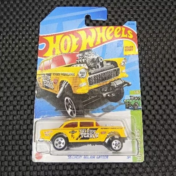 HOTWHEELS 55 CHEVY BEL AIR GASSER KUNING TRI FIVE TERROR HW GASSER