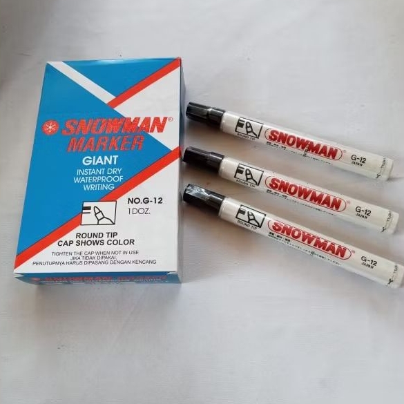 

(harga satuan)Spidol Snowman Marker(tidak bisa dihapus) Spidol G12