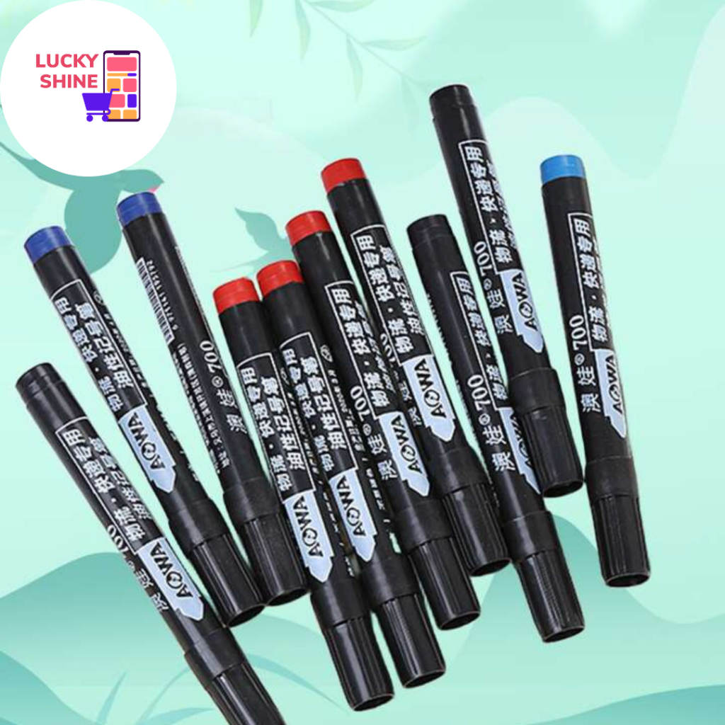 

LS SPIDOL PERMANEN WATERPROFF TAHAN AIR / SPIDOL TINTA MINYAK CEPAT KERING / ALAT TULIS SPIDOL TAHAN AIR MERAH BIRU HITAM