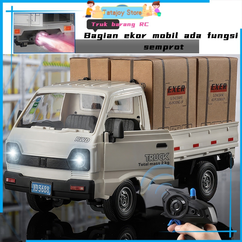 Tatajoy truk oleng remote control besar truk oleng miniatur kayu trucker hat truk plastik truk maina
