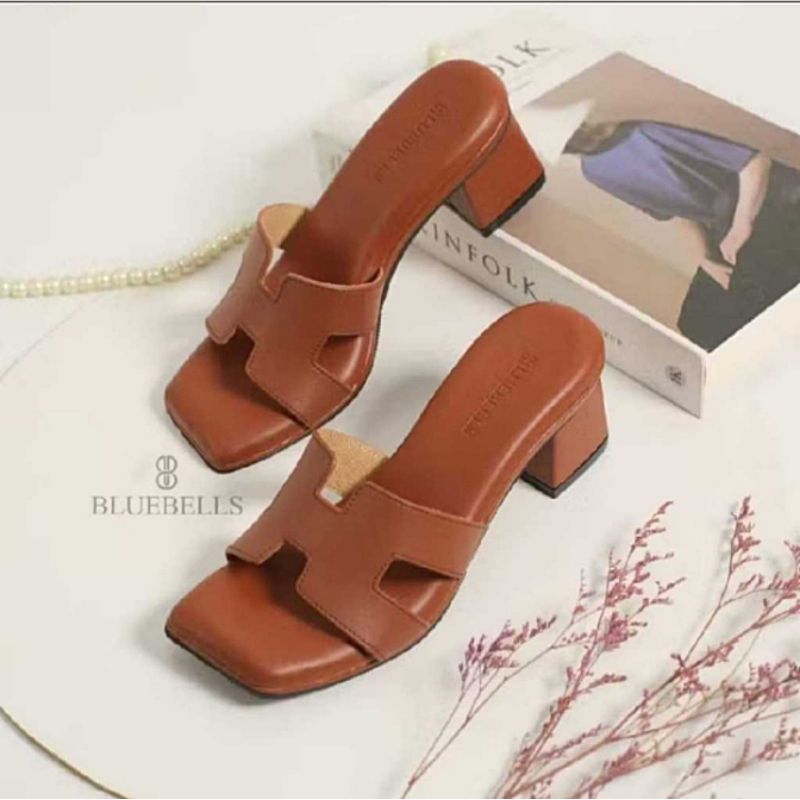 Slop heels wanita premium 5 cm