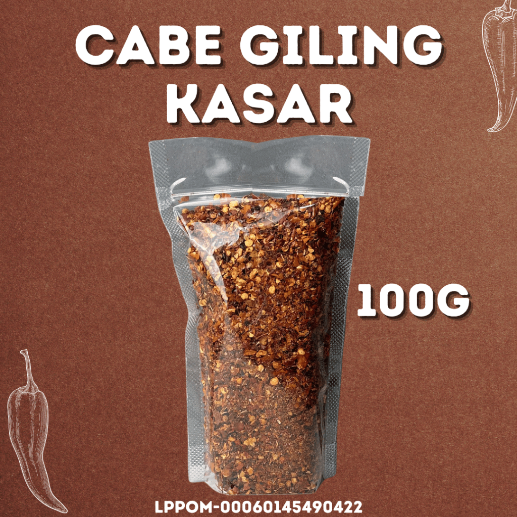 

Flake Cabe Giling Kasar Super Pedas Bumbu Masak 100 gram Kualitas Premium