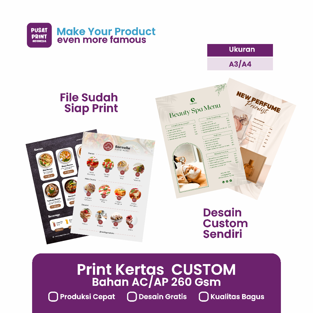 

Print Kertas Menu Dokumen Brosur dan lainya