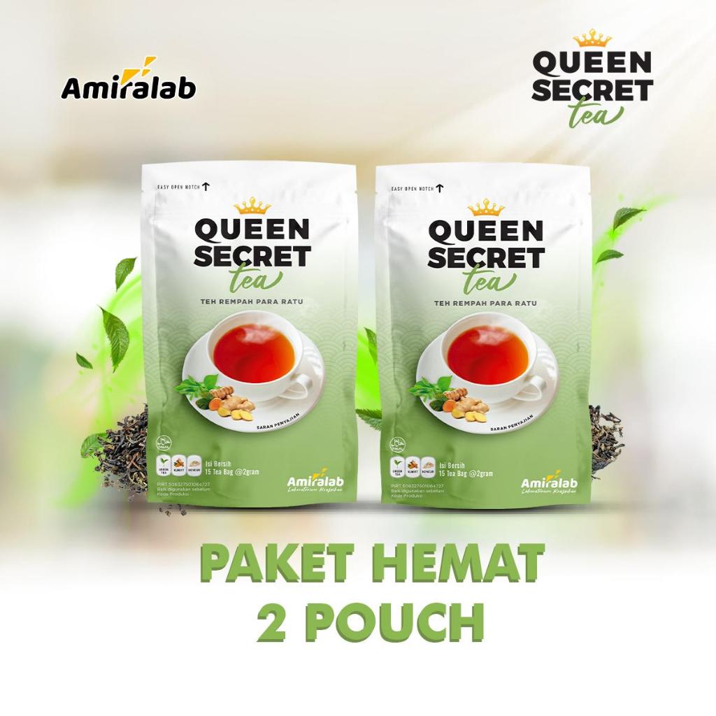 

PAKET HEMAT 2 POUCH AMIRALAB Queen Secret Tea Minuman Teh Herbal Solusi Membantu Kesehatan Wanita 15 Bag