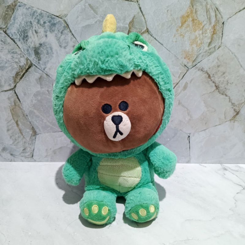 Boneka Brown Kostum Dino Line Friends Rare