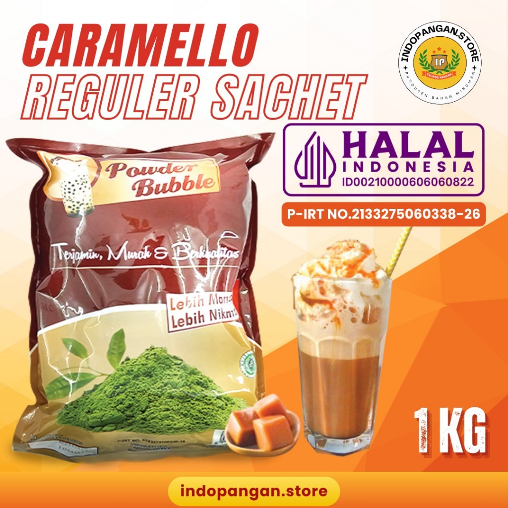 

Powder Rasa Caramello 1 Kg (MIX GULA) Kemasan Sachet - Bubuk Minuman Rasa Caramello 1 Kg