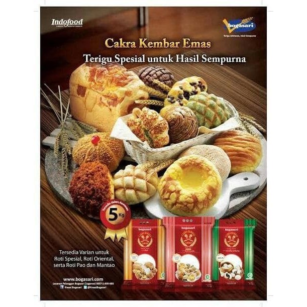 

RB Tepung Terigu Cakra Kembar Emas Roti Oriental 5kg / Cakra Mas Roti Oriental