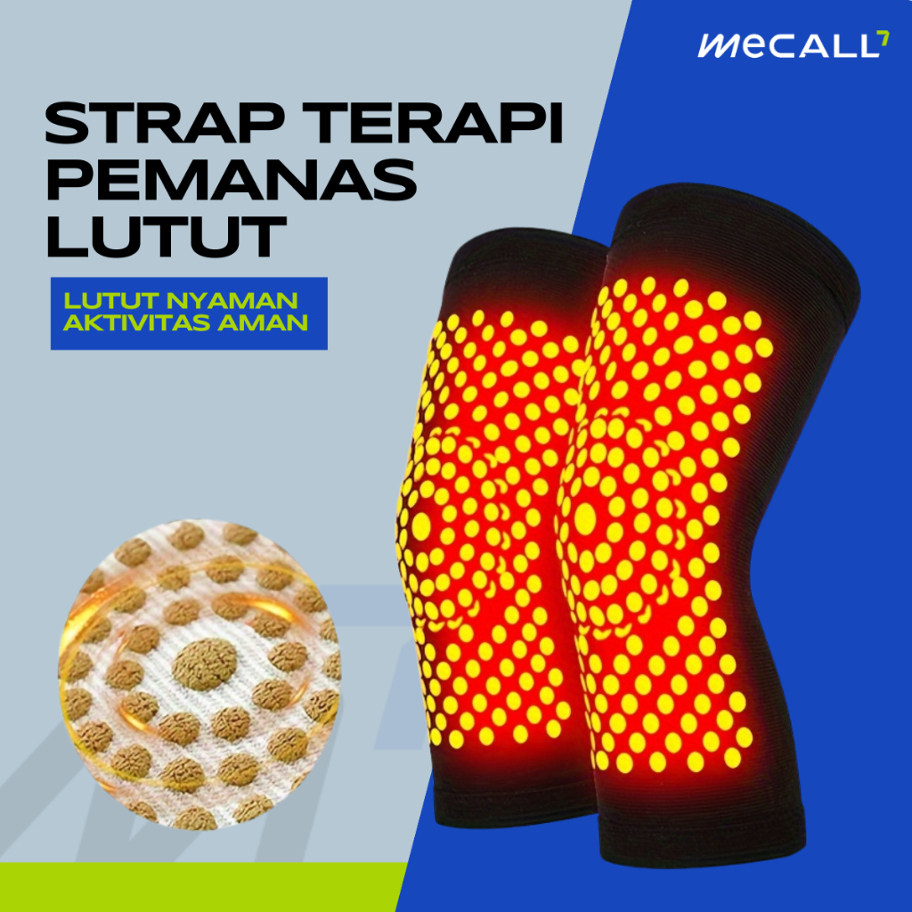 Deker Terapi Lutut Korset Pemanas Lutut Tourmaline Kesehatan Penghangat Lutut Magnetik