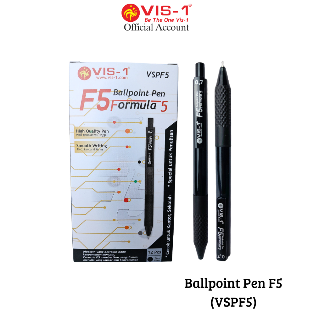 

VIS-1 - Pen Formula 5 / Pulpen Cetekan / Bolpen Cetekan / Ballpoint / 0.7mm / F5