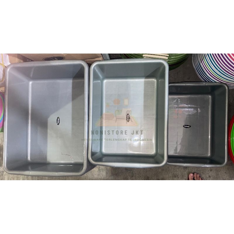Baskom / Ember Bak Persegi Panjang Ember Serbaguna [ bak pasir kucing]