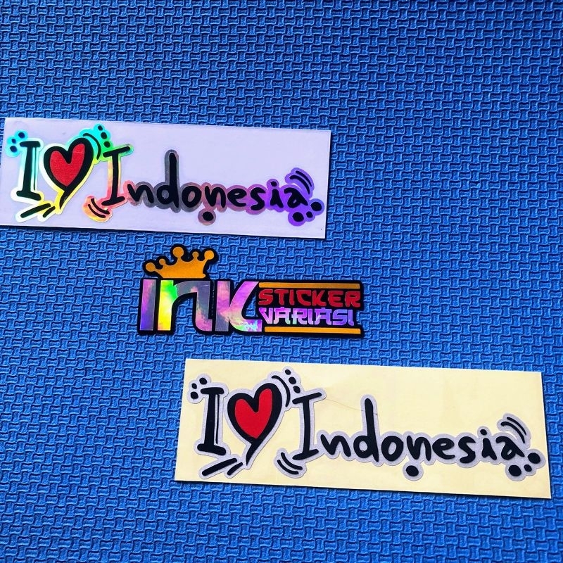 

Sticker stiker I Love Indonesia Cutting