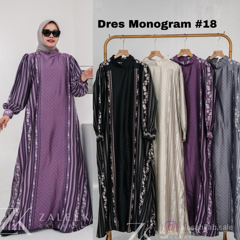 DRESS MONOGRAM ZK silk