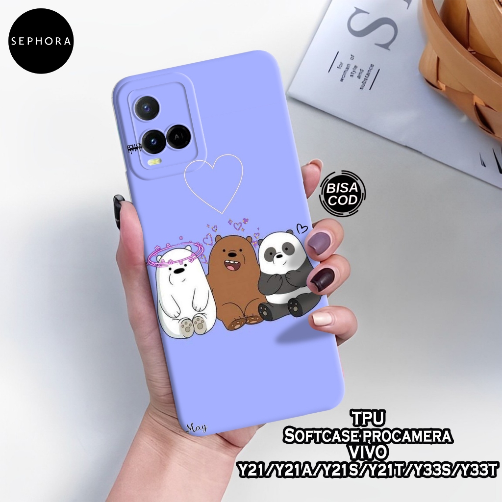 Case VIVO Y21/Y21A/Y21S/Y21T/Y33S/Y33T - Fashion Case Bear - Softcase VIVO Y21/Y21A/Y21S/Y21T/Y33S/Y