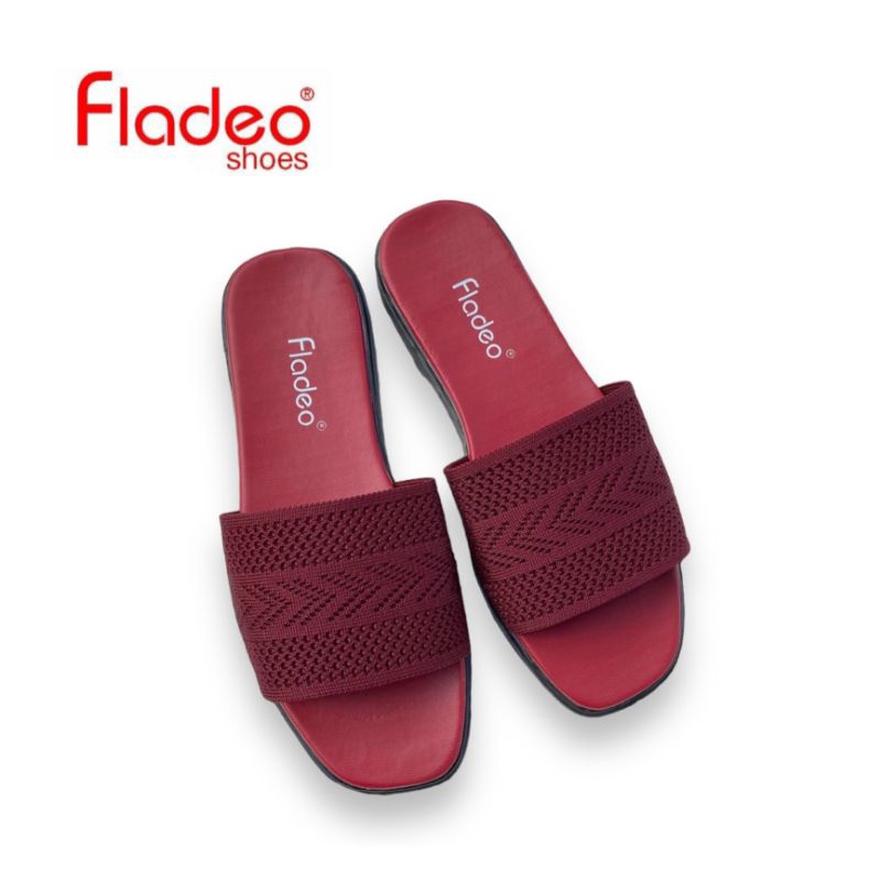 Sandal slop fladeo rajut wanita teplek original terbaru/ korean style  sandal wanita kekinian /sanda