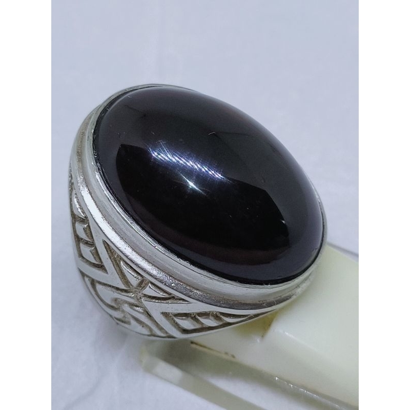 Cincin kecubung api yaman wulung natural HQ jumbo koleksi batu akik gemstone