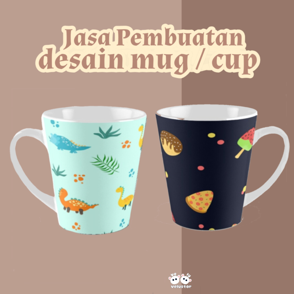 pattern design / jasa desain mug cangkir gelap coffee cup tea