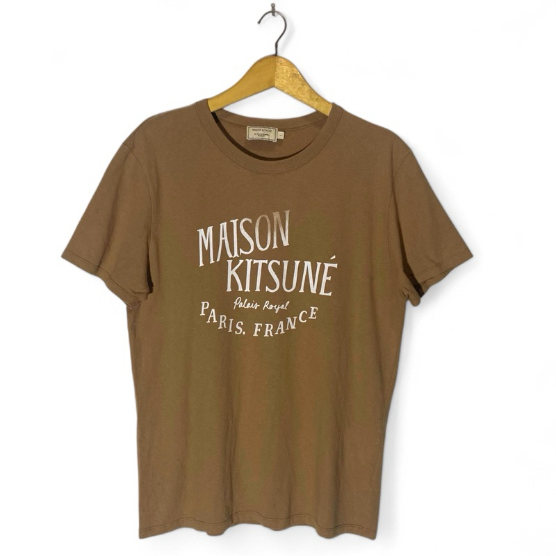 Maison Kitsune Logo Tee Brown Authentic Original