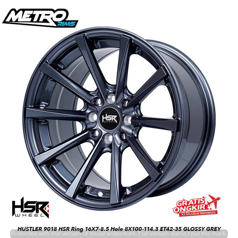 VELG HUSTLER HSR R16X7/85 8X100-114,3 ET42/35 pelek concave mobil jazz rs mazda2 new fiestaS ring 16