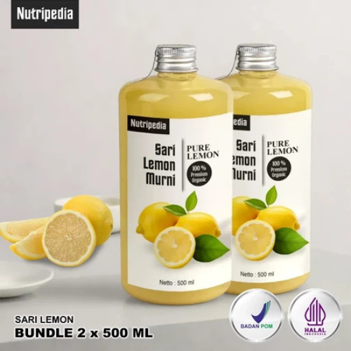 

NUTRIPEDIA SARI LEMON 1 LITER / SARI LEMON MURNI ASLI 100% DIET DAN DETOX / SARI LEMON BPOM HALAL