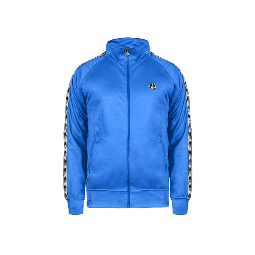 Prung Foglio Jaket Tracktop Taped Warna Biru Jaket Olahraga
