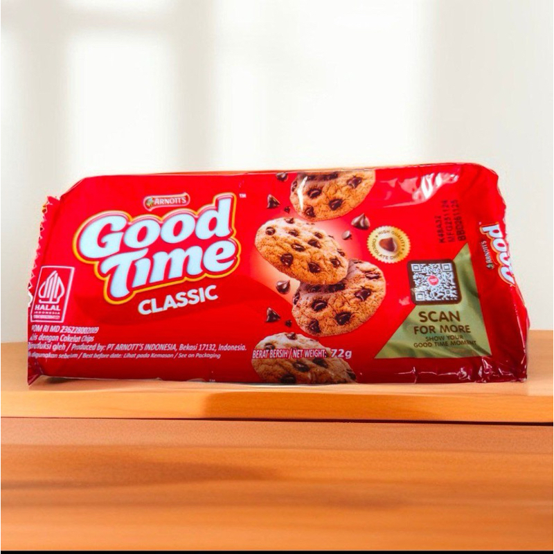 

(COD) Biskuit GOOD TIME Classic Chochochip cookies 72 gram