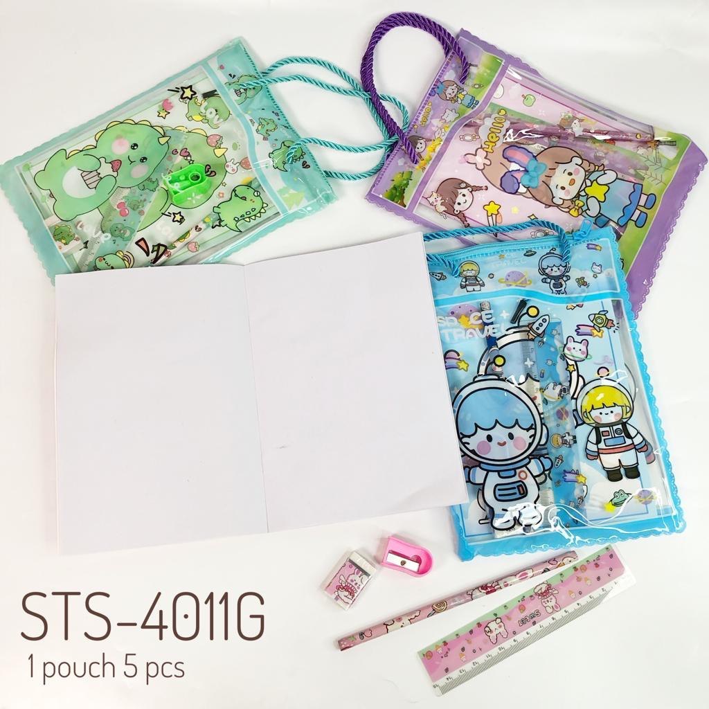 

OTH 4011G - ISI 12 SET STATIONARY SET POUCH PVC TTG ALAT TULIS + BUKU