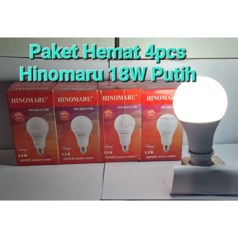 Paket Hemat 4pcs Lampu Led Hinomaru 18W 18 Watt Cahaya Putih dan Kuning