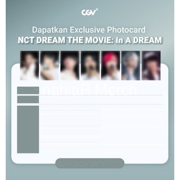 NCT Dream The Movie: In A DREAM x CGV Official Photocard