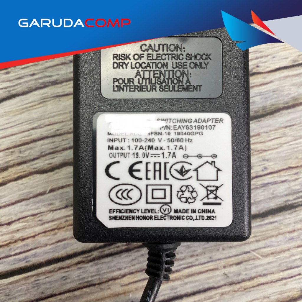 Adaptor TV LG 19V 1.7A Adaptor Monitor LG 19V 1.7A