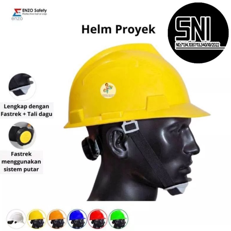 Yang Terbaik surabaya Helm Proyek ENZO  Safety Helmet SNI