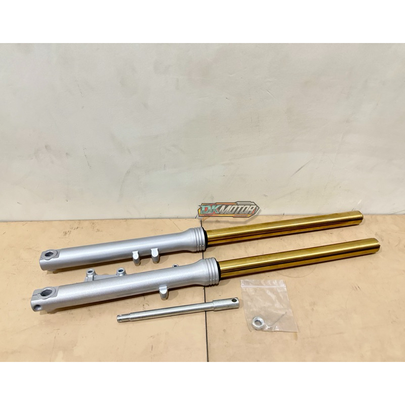 As Bottom Shock Skok Depan Ninja RR Import Silver As Gold